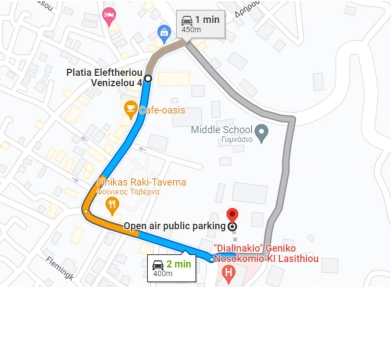 Neapoli Free Car Park Map