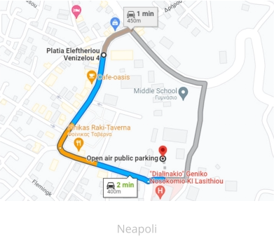 Neapoli Free Car Park Map